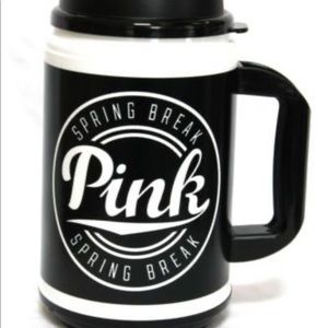 PINK spring break travel mug